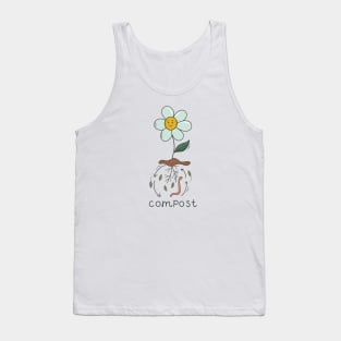 Flower in pile of ground, Composting process Tank Top